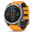 Garmin Fenix 8 51 mm, AMOLED Sapphire, Titanium w Spark Orange Graphite Silicone Band Discount