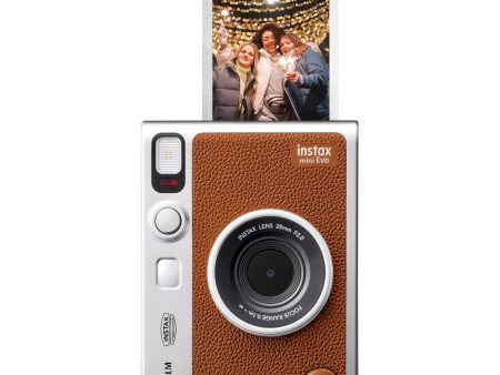 Fujifilm Instax Mini Evo Hybrid Instant Camera  - Brown (16812534) For Sale