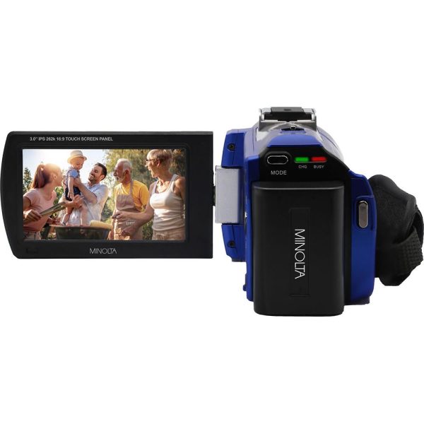 Minolta MN2K50NV 2.7K Quad HD   48 MP IR Night Vision Camcorder (Blue) - Open Box Online