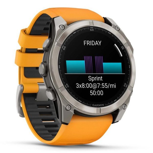 Garmin Fenix 8 51 mm, AMOLED Sapphire, Titanium w Spark Orange Graphite Silicone Band Discount