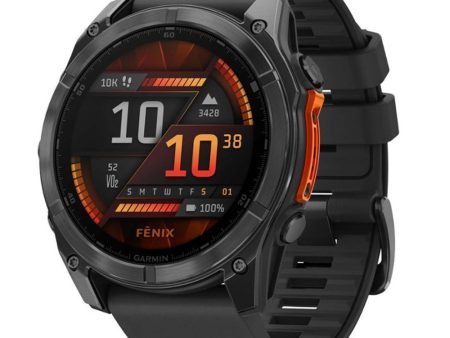 Garmin Fenix 8 51 mm, AMOLED Slate Gray with Black Silicone Band Supply