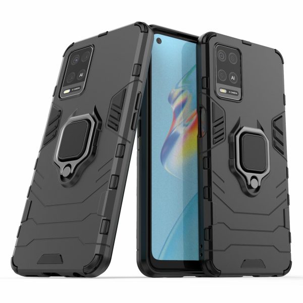 Kickstand Design Cool Guard PC + TPU Hybrid Phone Cover Case for Oppo A54 4G Sale