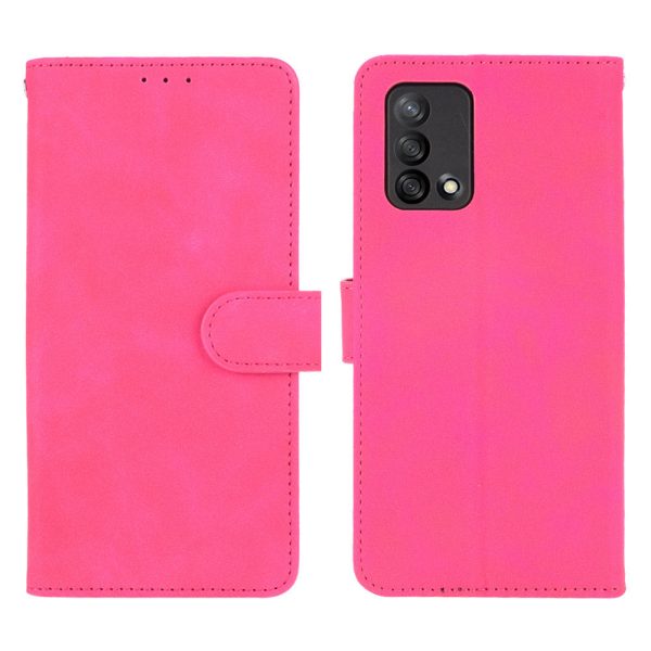 Skin-touch Feeling Leather Wallet Stand Flip Case Protective Phone Shell Cover for Oppo F19 A74 4G Online Hot Sale