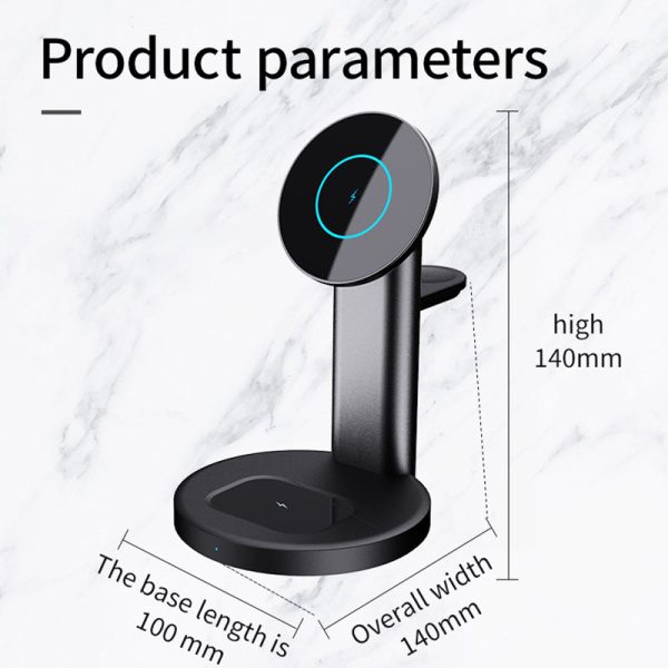 S36 3-in-1 15W Magnetic Wireless Charger Desktop Fast Charging Stand for iPhone 12 Series iWatch AirPods Online