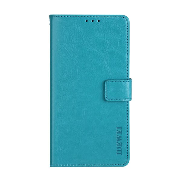 IDEWEI Crazy Horse Texture Wallet Stand Design Folio Flip Leather Mobile Casing for Oppo A94 5G Online now