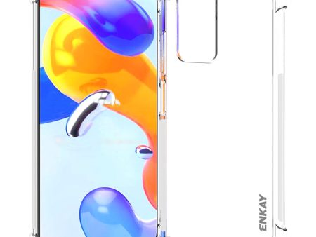 ENKAY HAT PRINCE For Xiaomi Redmi Note 11 Pro 5G (Qualcomm) Note 11 Pro 4G (MediaTek) Anti-slip Slim Case Four Corner Enhanced Fall Protection TPU Cover Crystal Clear Phone Case Fashion