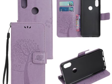 Imprint Tree Owl Wallet Stand Leather Flip Phone Case for Xiaomi Redmi Note 7S   Note 7   Note 7 Pro (India) Discount