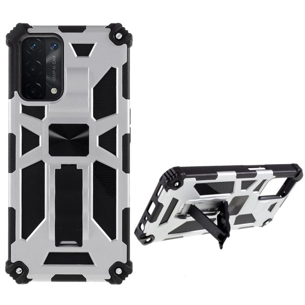 Armor PC TPU Combo Shockproof Phone Case with Kickstand and Magnetic Metal Sheet for Oppo A54 4G   A55 5G   A16s   A16 Online now