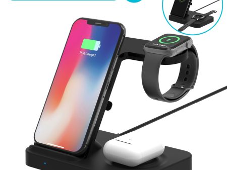 2-in-1 Fast Charging Smart Wireless Charger for Apple Samsung Smartphone Earphone Watch For Sale