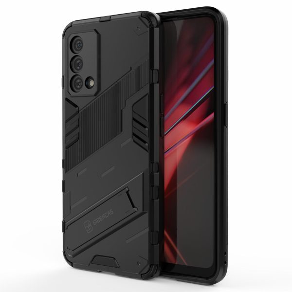 PC + TPU Shockproof Hybrid Case Phone Cover with Foldable Kickstand for Oppo K9 Supply