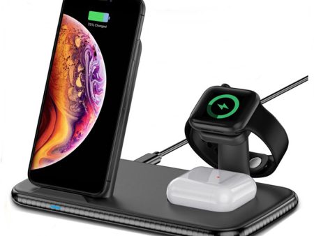 4-in-1 15W Fast Wireless Charging Station for Multiple Devices, iPhone + Apple Watch + Apple Airpods + Android Phone Sale