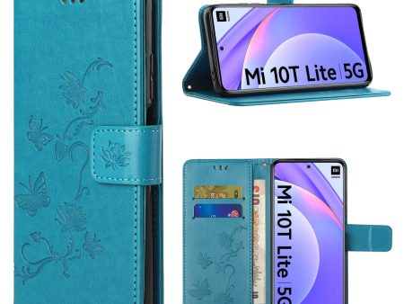 Imprint Butterfly Flowers Leather Wallet Case Cover for Xiaomi Mi 10T Lite 5G Mi 10i 5G Redmi Note 9 Pro 5G Online now