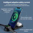 H22 Foldable 3-in-1 Wireless Charger 15W Fast Charging Stand Dock for Smartphones Watches Earphones Fashion