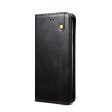 Oil Wax Surface PU Leather + Inner Soft TPU Phone Cover Case with Wallet Stand for Oppo F19 A74 4G Supply