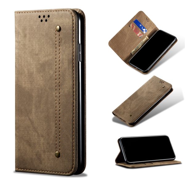 Retro Style Jeans Cloth Leather Stand Case with Card Slots for Xiaomi Mi 9 Supply