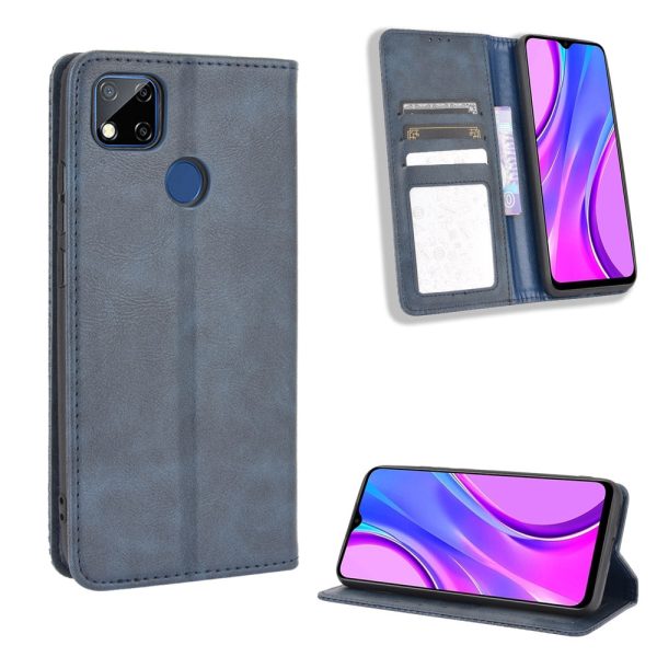 Auto-absorbed Retro PU Leather Shell Wallet Cell Phone Cover for Xiaomi Xiaomi Redmi 9C Redmi 9C NFC Redmi 10A Fashion