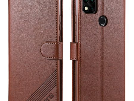 AZNS Leather Phone Case for Xiaomi Redmi 9C 9C NFC Shockproof Flip Protective Cover with Wallet Stand Fashion