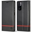 LC.IMEEKE For Xiaomi Redmi Note 11 Pro+ 5G Note 11 Pro 5G (China) (MediaTek) Flip Wallet Case, Fall Protection PU Leather Carbon Fiber Texture Stand Auto Closing Phone Cover Online now