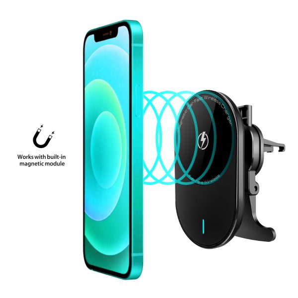 EP08 Magnetic Car Vehicle Air Outlet Fast Charging Mobile Phone Wireless Charger Online Sale