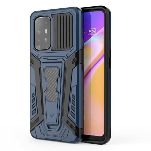 Kickstand Design Car Style Well-Protected PC + TPU Hybrid Cover Case for Oppo F19 Pro+ 5G Reno5 Z A94 5G Online