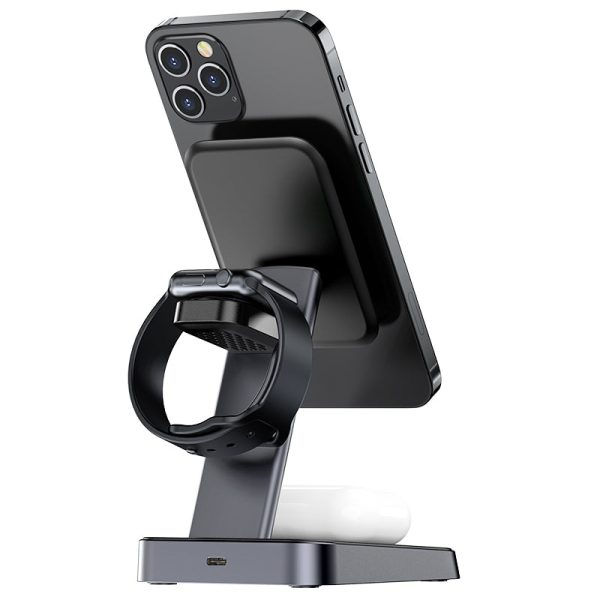 ACEFAST E3 3-in-1 Magnetic Wireless Charging Station Dock Stand Phone Earphone Watch Charger Bracket for iPhone 12 12 Pro 12 Pro Max 12 Mini Online Sale