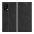 Skin-touch Leather Protective Cover Auto-Absorbed Case with Wallet Stand for Oppo F19 A74 4G Discount