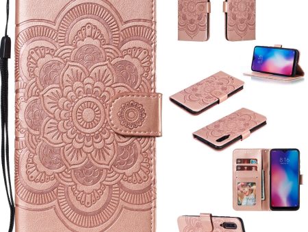 For Xiaomi Mi 9 Imprint Mandala Flower Stand Leather Phone Case Cover For Discount