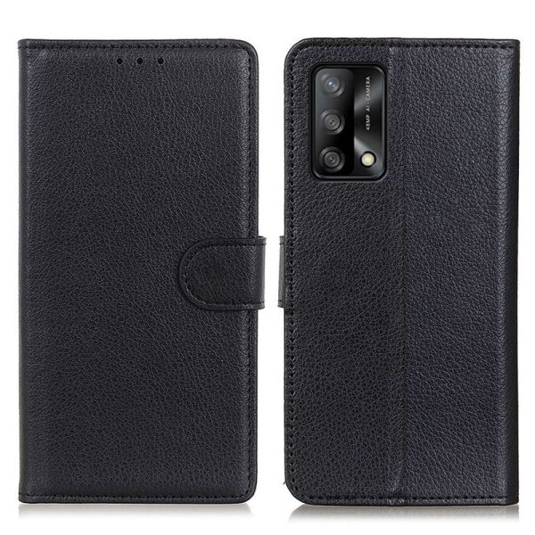 Litchi Texture Leather Wallet Stand Flip Case for Oppo F19   Oppo A74 4G For Cheap