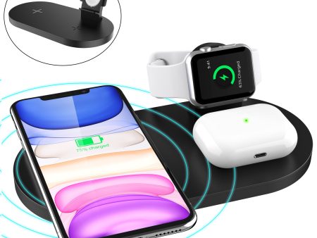 A04 3-in-1 Multifunctional Wireless Charger 10W Charging Dock Station Holder Stand fo Apple Watch AirPods and Qi Standard Smartphones Supply