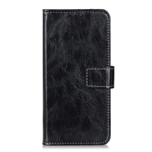 Crazy Horse Texture Retro Style PU Leather Anti-fall Phone Case Stand Wallet Cover for Xiaomi 12 Pro 5G   12S Pro 5G  12 Pro (Dimensity) 5G For Sale