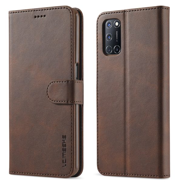 LC.IMEEKE Wallet Stand Leather Phone Casing Shell for Oppo A55 5G A54 4G Online Sale