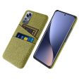 Cloth Texture Hard PC Cover for Xiaomi 12 Pro 5G 12S Pro 5G 12 Pro (Dimensity) 5G, Dual Card Slots Anti-drop Phone Case For Sale