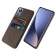 Cloth Texture Hard PC Cover for Xiaomi 12 Pro 5G 12S Pro 5G 12 Pro (Dimensity) 5G, Dual Card Slots Anti-drop Phone Case For Sale