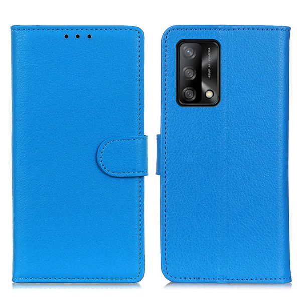 Litchi Texture Leather Wallet Stand Flip Case for Oppo F19   Oppo A74 4G For Cheap