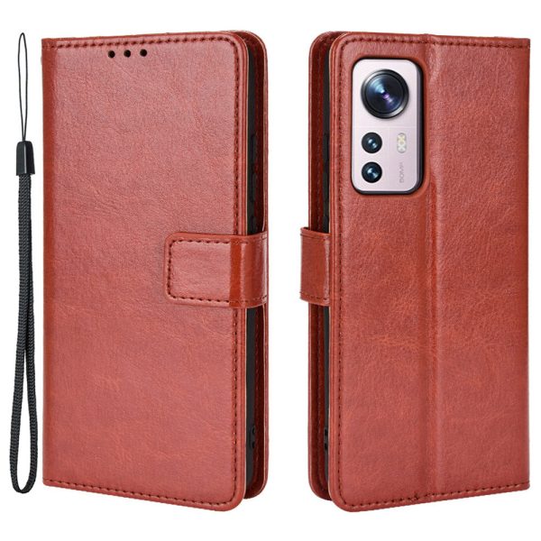 For Xiaomi 12 Pro 5G   12S Pro 5G  12 Pro (Dimensity) 5G Double Protection TPU + PU Leather Crazy Horse Texture Flip Case Wallet Stand Cell Phone Cover with Strap Supply