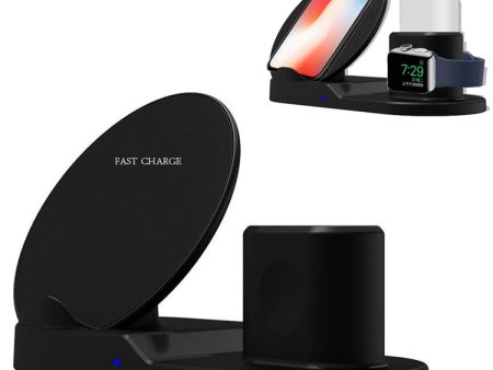 3 in 1 Fast Wireless Charger Charging Dock for iPhone   Apple Watch Series 4 3 2 1   AirPods (Not Support FOD Function) Online