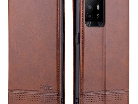 AZNS Auto-absorbed Magnet Well-Protected Full Protection Leather Stand Mobile Shell Case for Oppo A94 5G A95 5G Sale