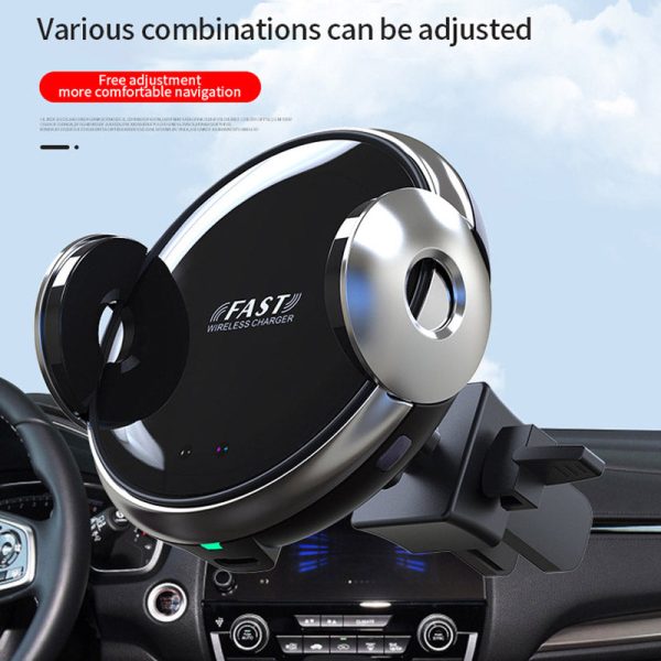 W9 Automatic Induction Car Mobile Phone Wireless Charger 15W Fast Charging Stand Mount Bracket Supply