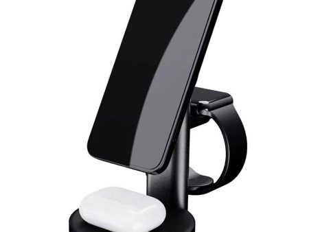 S36 3-in-1 15W Magnetic Wireless Charger Desktop Fast Charging Stand for iPhone 12 Series iWatch AirPods Online