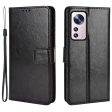 For Xiaomi 12 Pro 5G   12S Pro 5G  12 Pro (Dimensity) 5G Double Protection TPU + PU Leather Crazy Horse Texture Flip Case Wallet Stand Cell Phone Cover with Strap Supply