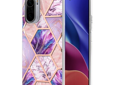 IMD Stylish Marble Pattern Printing Electroplating Soft TPU Phone Case for Xiaomi Mi 11i   Redmi K40 Pro   Redmi K40   Poco F3 For Sale