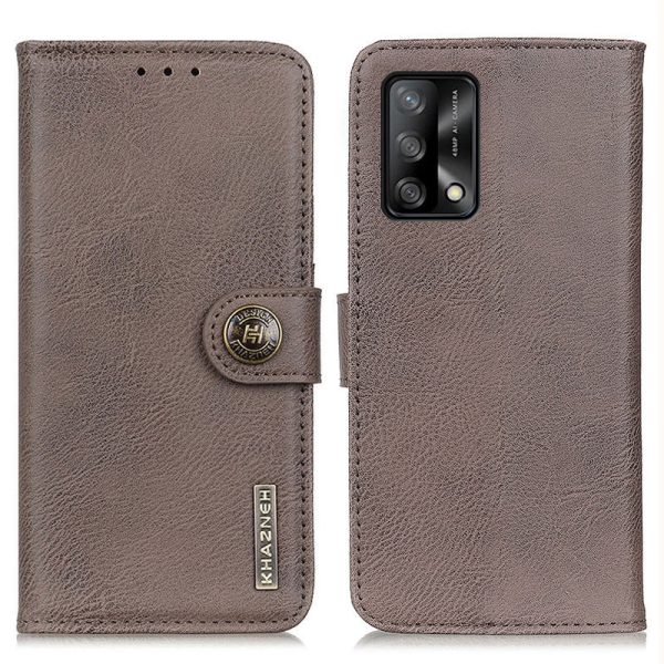 KHAZNEH Leather Protector Case Wallet Stand Phone Cover for Oppo F19   A74 4G Sale