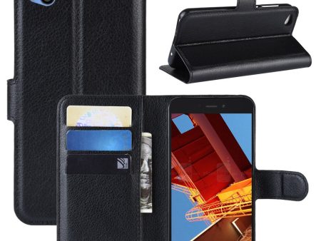 Litchi Skin PU Leather Magnetic Wallet Protection Case for Xiaomi Redmi Go Sale