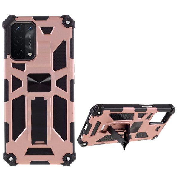 Armor PC TPU Combo Shockproof Phone Case with Kickstand and Magnetic Metal Sheet for Oppo A54 4G   A55 5G   A16s   A16 Online now