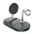 S20 4-in-1 Folding 15W Magnetic Wireless Charger Night Light Desktop Wireless Charging Stand Dock for iPhone iWatch AirPods For Sale