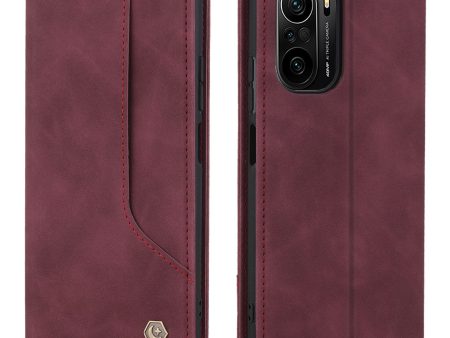 POLA 008 Series Retro Leather Case Foldable Stand Wallet Magnetic Auto-absorbed Flip Phone Case Shell for Xiaomi Mi 11i Poco F3 Redmi K40 K40 Pro K40 Pro+ Hot on Sale