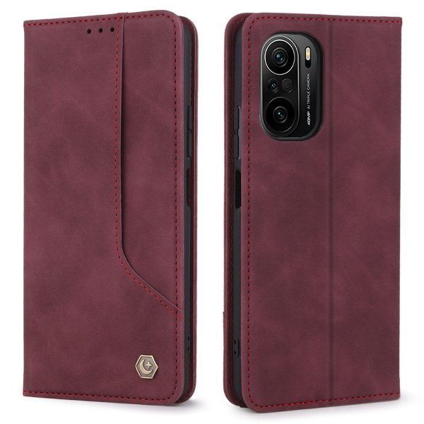 POLA 008 Series Retro Leather Case Foldable Stand Wallet Magnetic Auto-absorbed Flip Phone Case Shell for Xiaomi Mi 11i Poco F3 Redmi K40 K40 Pro K40 Pro+ Hot on Sale