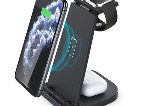 B12 Wireless Charger Stand 3 in 1 Fast Charging Station for iPhone 12 Pro Samsung Apple Watch Cheap