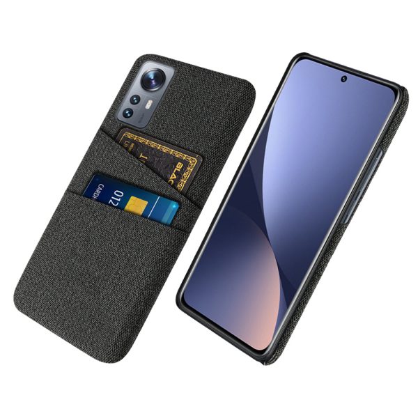 Cloth Texture Hard PC Cover for Xiaomi 12 Pro 5G 12S Pro 5G 12 Pro (Dimensity) 5G, Dual Card Slots Anti-drop Phone Case For Sale