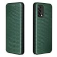 Auto-absorbed Carbon Fiber Texture Shock-proof Leather Case with Card Holder and Ring Strap for Oppo F19 A74 4G Sale